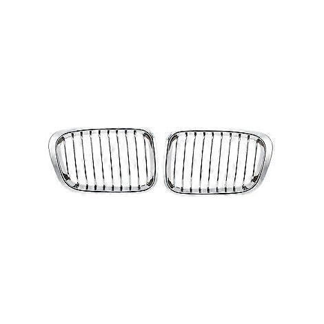 2x verchromter Nierengrill für die Motorhaube, passend für BMW E46 320i, 323i, 325i, 328i und 330i Limousine (4-türig) Baujahre 1998–2001 (1/5)