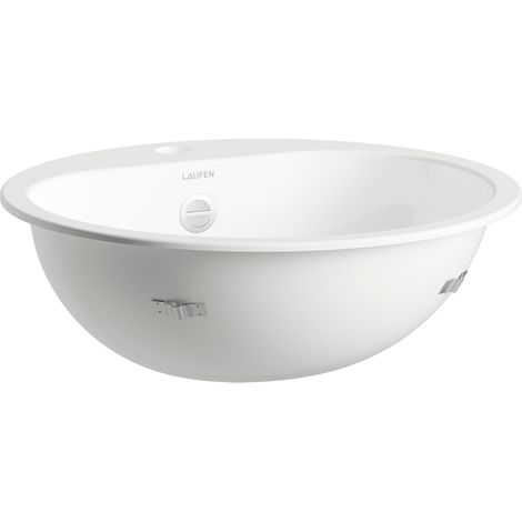 LAUFEN Classic lavabo empotrado desde arriba, redondo, 1 agujero (1/2)