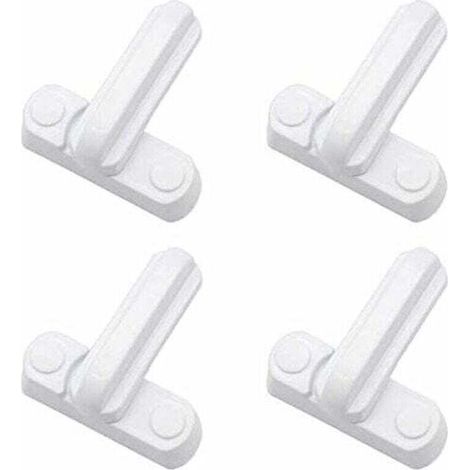 Serrures de sécurité supplémentaires Lot de 4 pour portes, placards et fenêtres – Mécanisme robuste en acier zingué