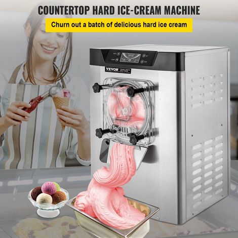 Machine à Glace Pilée Électrique Capacité 20 L/h Sorbetière en Acier Inoxydable 304 Turbine à Glace Machine à Crème Glacée PVC de Q… (1/5)