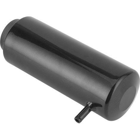 3x7.5in Réservoir de récupération d'huile de liquide de refroidissement pour radiateur, 800ml/27oz, aluminium universel noir (1/5)