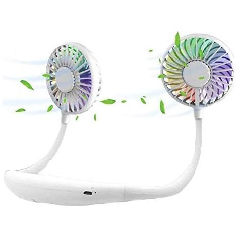 Ventilateur personnel portable, de cou USB Ventilateur de bureau rechargeable portable pour le sport, le bureau, la maison, l'extérieur, les voyages (1/5)