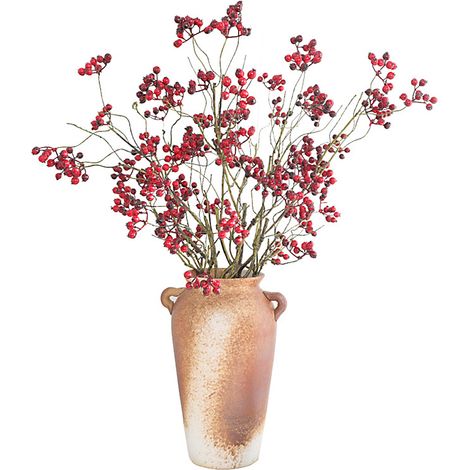 Künstliche blaue Zweige mit dekorativen Beeren, künstliche Blumen für Hochzeiten und Fotoshootings, aus Eisen, Kunststoff und Schaumstoff, Dekorationsset. (1/5)