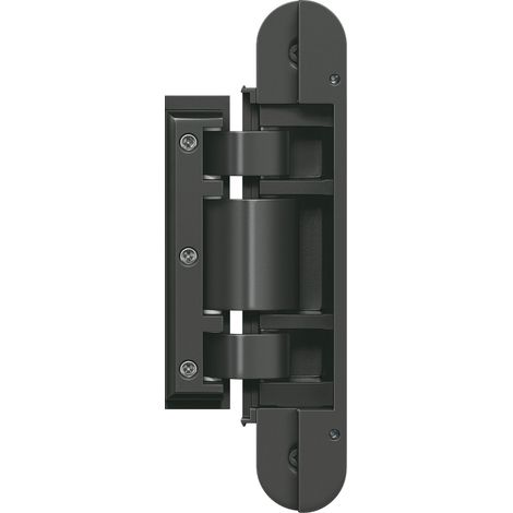 Simonswerk Glastürbänder Tectus TEG 310 2D, verdeckt - für Ganzklastüren 8-10mm bis 60kg, Stahl schwarz - 2 Stück (1/5)