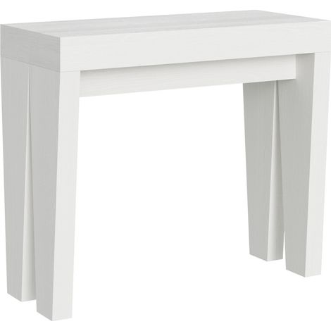 Consolle allungabile 90x40/196 cm Spimbo Small bianco frassino (1/5)