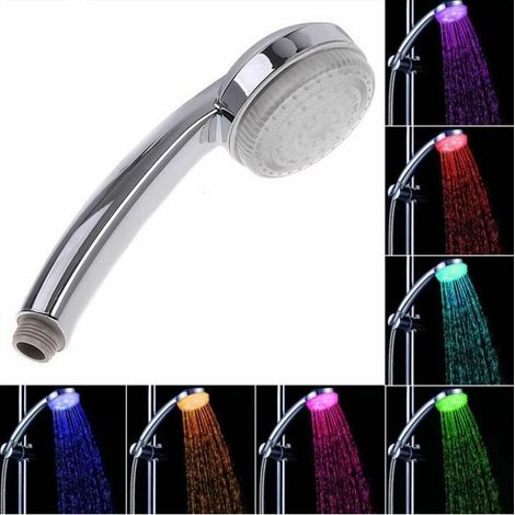 royaluxe - Tête de bain colorée pour salle de bain 7 couleurs changeantes robinet de douche lueur d'eau lumière LED intérieur (1/4)