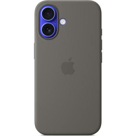 Custodia in silicone con MagSafe per iPhone 16 Grigio minerale