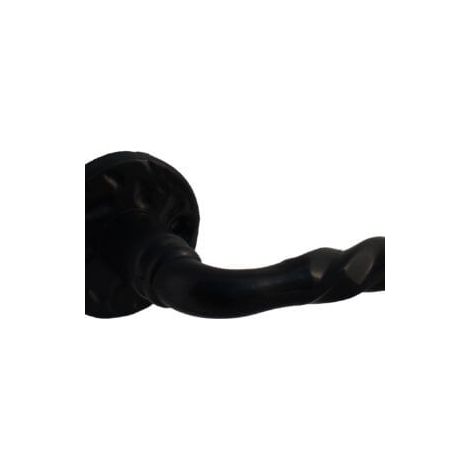 Quincadeco – Poignée de porte d'entrée à cylindre lys noir – Aluminium époxy – Carré 7mm pour portes 38-44mm – Résistance à l'oxydation