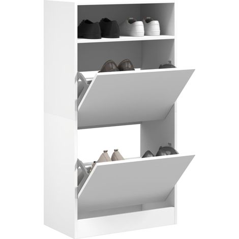 Schuhschrank Weiß 60x34x116 cm Holzwerkstoff