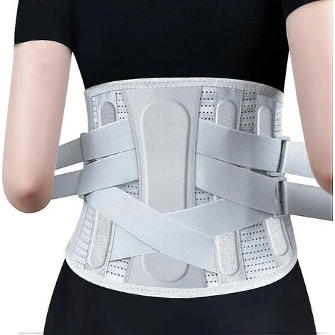 Ceinture de soutien lombaire rembourrée pour soulager les douleurs du bas du dos. Conception ergonomique adaptée aux hernies discales. Disponible en taille XL. (1/5)