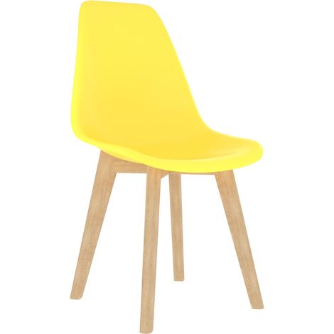 Maison Exclusive - Sedie da Pranzo 6 pz Gialle in Plastica