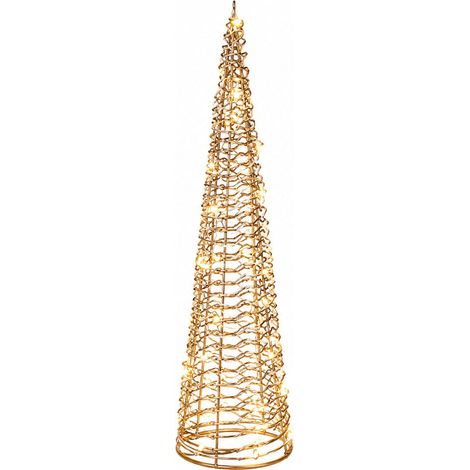Ad Trend Albero di Natale Oro 40 LED H 80 Cm Luce calda (1/3)