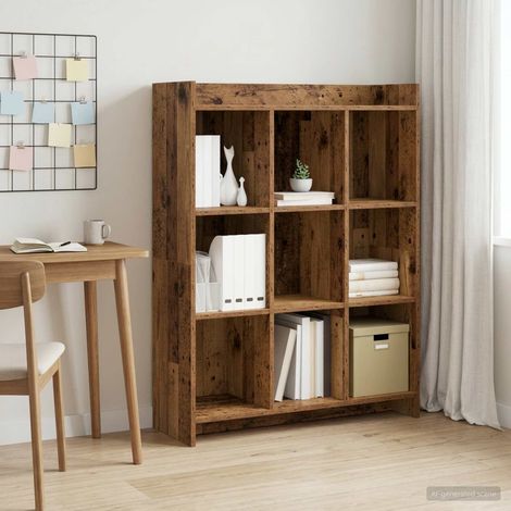 vidaXL Bibliothèque Bois ancien 87,5 x 30 x 111 cm Bois d'ingénierie (1/5)
