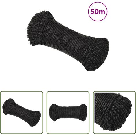 Seil - Arbeitsseil Schwarz 8 mm 50 m Polypropylen (1/5)