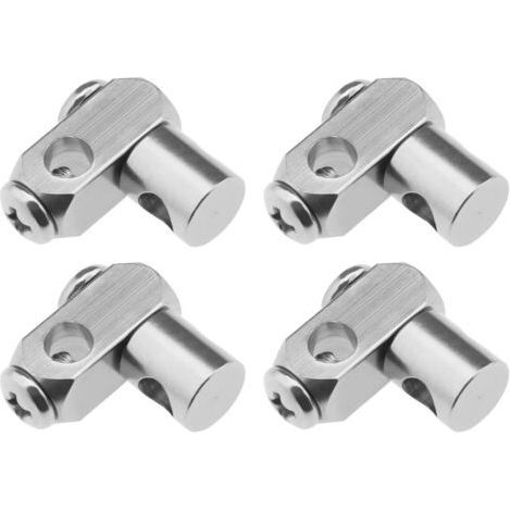 ALLIANDIS4 Pièces - Lien De Tige - Connecteur Laiton - Pour Évier Et Lavabo - Finition Chromée - Compatible Tige 5mm (1/5)