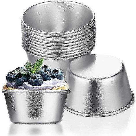 12 moules individuels pour pudding, mini-moules à fondant au chocolat, moules antiadhésifs pour cupcakes et gâteaux. (1/5)