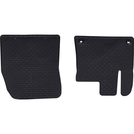 Car Mat 2 pcs Black Rubber vidaXL