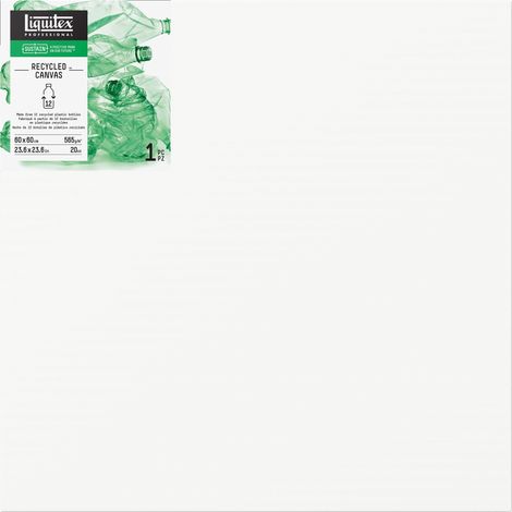 Cadre recyclé fabriqué en plastique 100% recyclé, toile 565 g/m², 3 couches apprêtées pour l'huile et les peintures acryliques - Deep Edge 60 x 60 cm