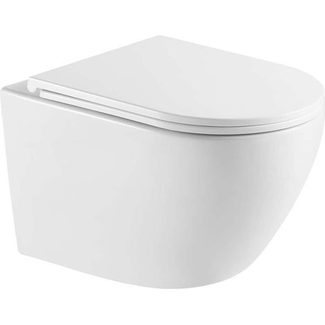 kielle Oudee - WC suspendu avec abattant SoftClose, Vortex Rimless+, blanc 30102010-SET1