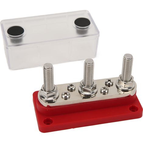Stromverteiler-Anschlussklemme 12–48 V 300 A Batteriesammelschiene für Pkw, Lkw, Wohnmobile, Boote, Solaranlagen, Rot (1/5)