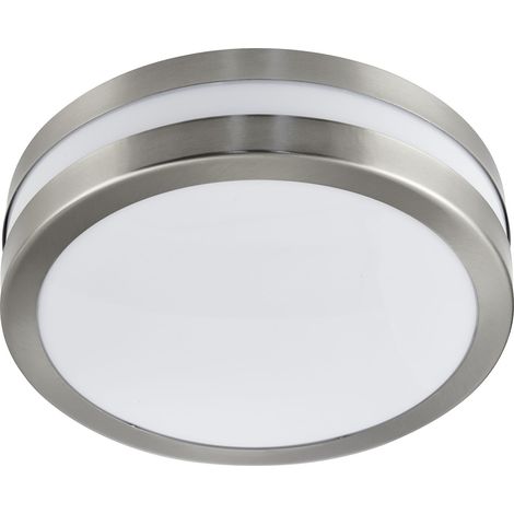 Lampada da soffitto plafoniera in acciaio inox argento giardino portico patio illuminazione percorso (1/4)