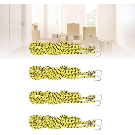 Corde élastique en Caoutchouc 10pcs avec Crochet de tronçon de Liaison Lourde pour Les projets de sécurisation d'emballage de Liaison (3m) (1/5)