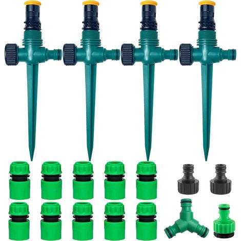 Kindfiber OÜ-Arroseur Jardin,Arrosage Automatique pour Jardin,Arroseur de Pelouse 360,Arroseur de Jardin Multifonction-RéGlable Vec Raccord De Tuyau 1/2 et Y (1/5)