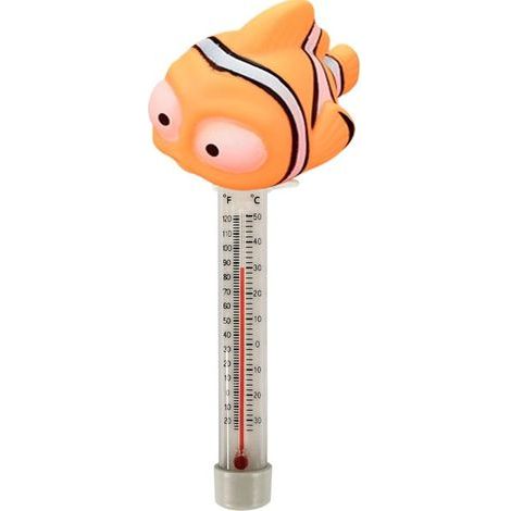 Thermometre Piscine, Thermomètre Flottante Avec Ficelle Pour Piscines, Spas, Hot Tubs, Aquariums, Les Étangs Du Poisson, Poisson Clown (1/5)