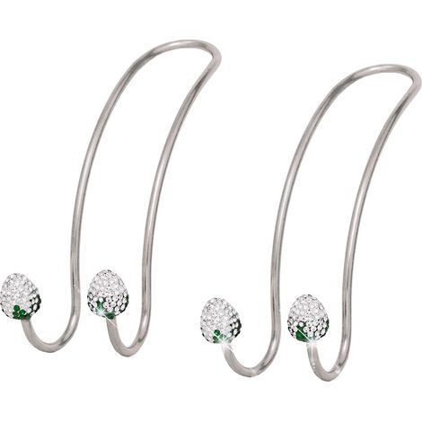 Crochets de voiture brillants, crochets de rangement pour appuie-tête de siège, porte-bagages arrière robuste et durable, universel pour SUV et camions, paquet de 2 (blanc). (1/3)
