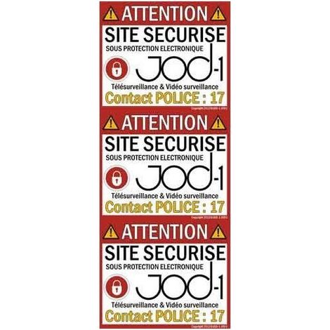 Autocollants alarme maison surveillée lot 6