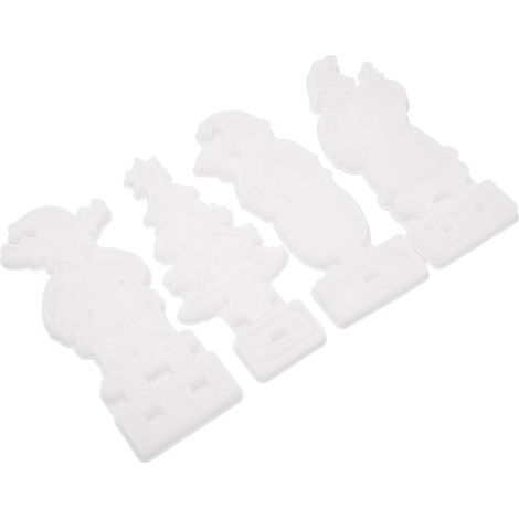 Ensemble de 4 moules en résine et silicone pour Noël, résistants à la déchirure, lavables et réutilisables, pour créer soi-même son sapin de Noël. (1/5)