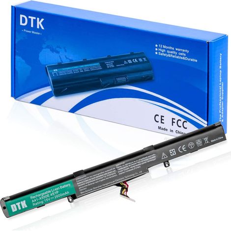 Batterie A41-X550E pour ASUS X751L F751L K751L R751L R752L X450 X450E X450FJ A450J A450E X512 X550E X550D X550V X550Z X550DP X550ZA X751M [15v 2600mAh] (1/5)