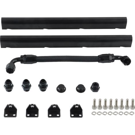 Rampe d'alimentation EFI haute performance - Kit de rampes en aluminium billet noir, ports -8AN, stable et fiable, compatible LS1 LS6 (1/5)