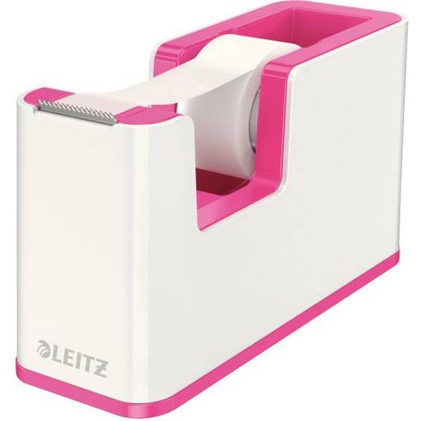 Leitz Dérouleur de ruban adhésif WOW 5364 blanc, rose Largeur du rouleau (max.): 19 mm Longueur du rouleau (max.) 33 m (1/3)