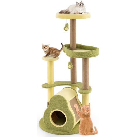 Albero per gatti avocado condominio torre multilivello struttura per arrampicata (1/4)