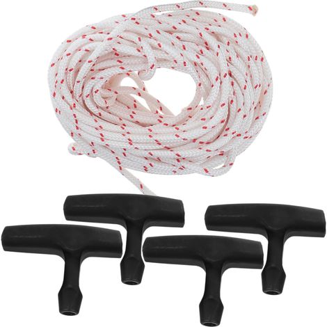 Poignée de Corde de Démarrage avec Cordon de 10m pour Tondeuse à Gazon à Essence, Facile à Remplacer, en Pp et Polyester pour Entretien de Pelouse (1/5)