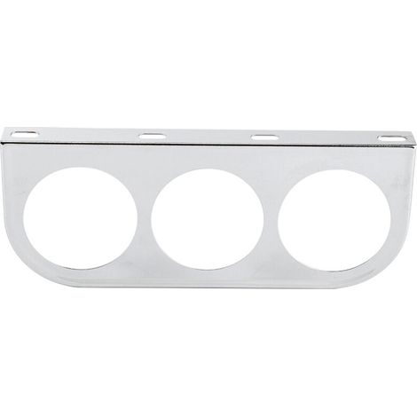 Staffa di montaggio per alloggiamento triplo indicatore da 52 mm/2 pollici, 3 fori, staffa in ferro per indicatore cruscotto auto, argento -Crezuo