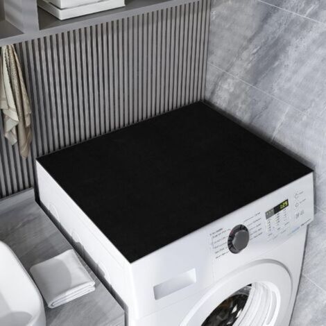 Housse de Machine à Laver,60 X 60 cm Housse Machine a Laver,Protection Machine a Laver,Tapis de Protection Antidérapant pour Dessus de Machine à Laver,Douce et Découpable,pour Sèche-Linge (Noir) (1/5)