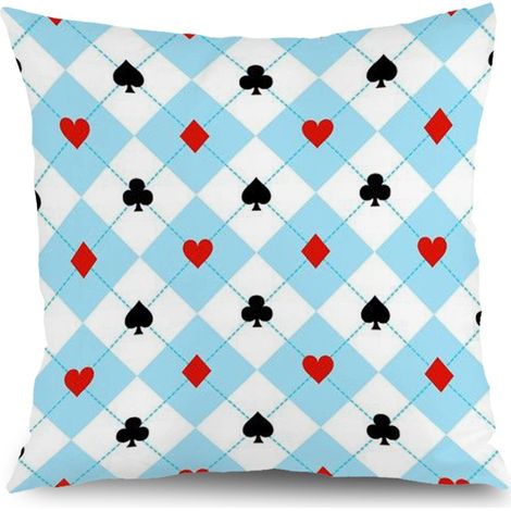 Housse de coussin carreaux printemps été, décoration intérieur,45×45cm (1/5)