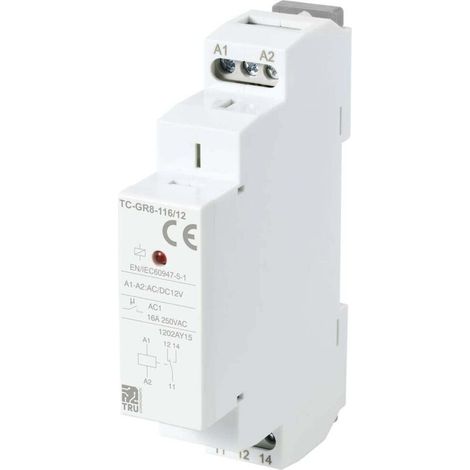 TC-GR8-116/12 Contact auxiliaire 1 inverseur (RT) 12 V/AC, 12 V/DC 16 A 1 pc(s) (1/5)