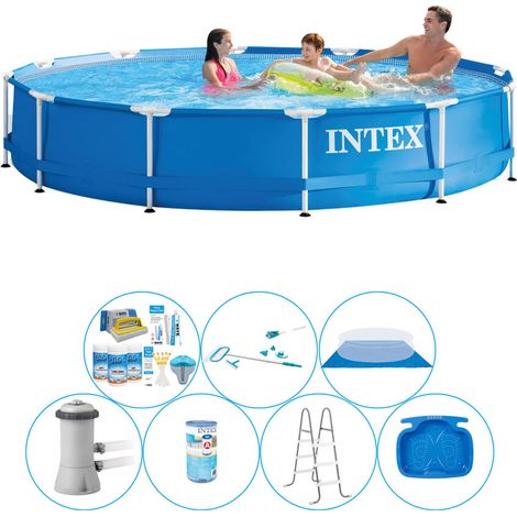 Intex Piscine Tubulaire Ronde - 366x76 cm - 7-pièces S21012 (1/5)
