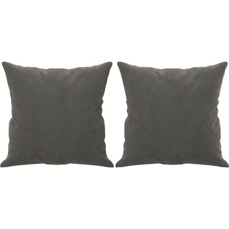 Maison Exclusive - Cojines decorativos 2 uds terciopelo gris oscu