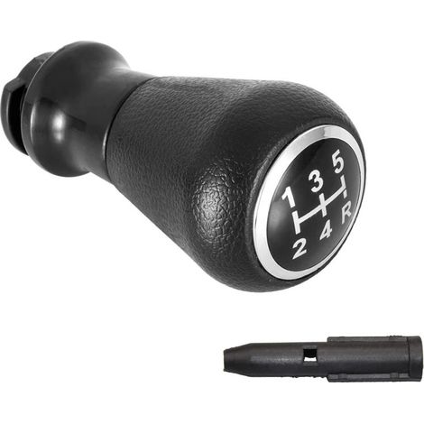 Pommeau de levier de vitesse pour Peugeot 106, 206, 306, 406, 107, 207, 307, 407 - 5 vitesses, noir