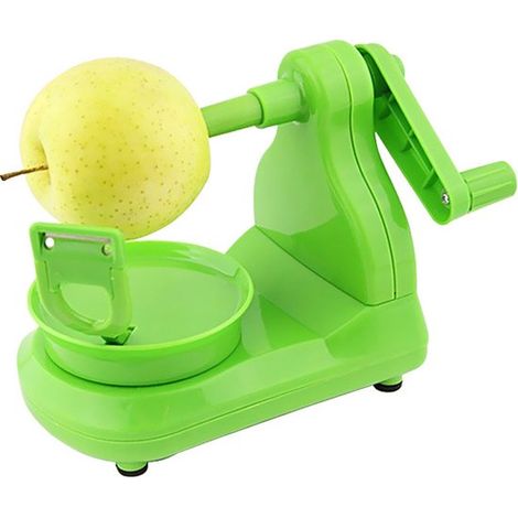 Éplucheur de pommes - Machine à éplucher les pommes - Éplucheur et trancheur de pommes manuel - Éplucheur de Apple - PP - Twister - Éplucheur rotatif - Éplucheur de fruits rotatif - Éplucheur - Vert (1/5)