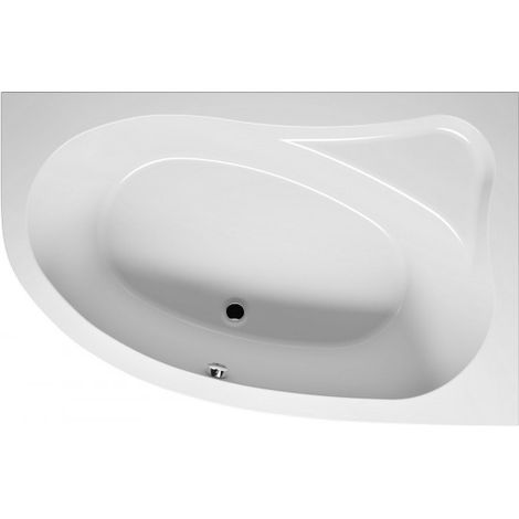 Baignoire acrylique RIHO d'angle ARYL 140x90 cm-Blanc-Gauche-Blanc-90.00 --