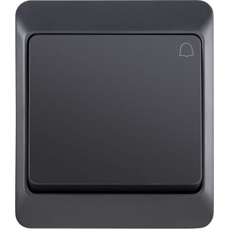 Pulsante ermetico Hermes Bell 10A IP44 antracite 0337-07