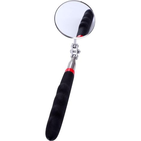 1 Miroir d'inspection télescopique, Acier inoxydable, Diamètre 50mm, Tige réglable, Pour automobile et atelier (1/5)
