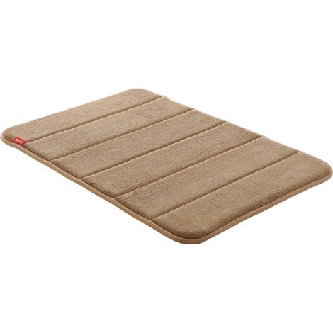 Alfombra baÑo microfibra beige