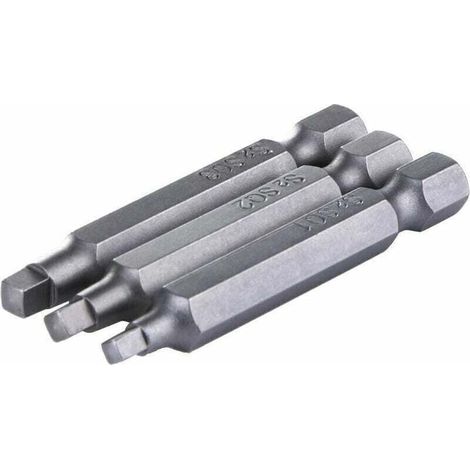 UEB XU 3-teiliges magnetisches Schraubendreher-Bit-Set für Vierkantschrauben – 50 mm – Crezuo
