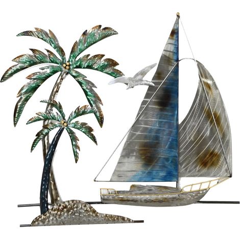 Signes Grimalt Figura Marinera 0  Adorno Pared Barco 0 Azul 6x113x66cm 35061